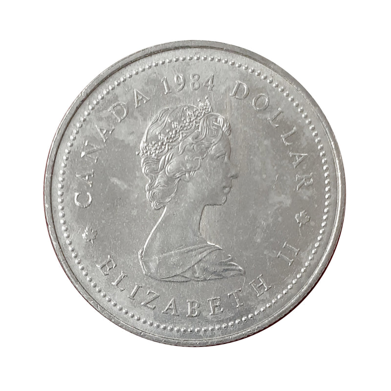 1984 J.Cartier Canada Nickel $1 Dollar Coin (Circulated)