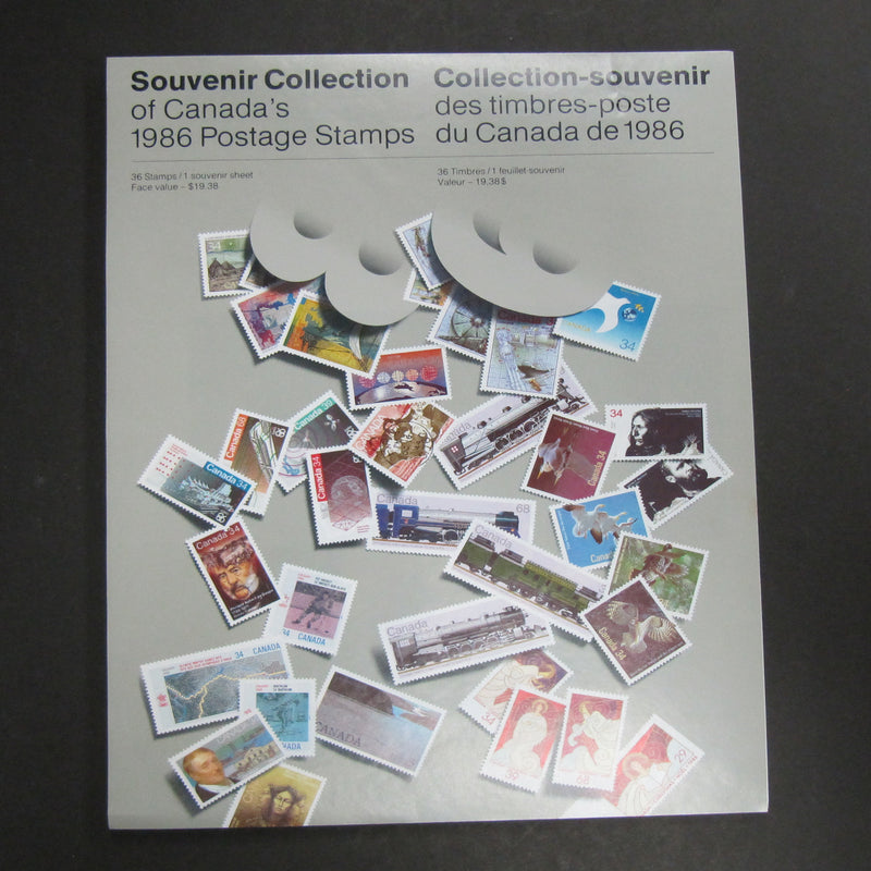 1986 Canada Stamp Collection SOUVENIR COLLECTION OF THE POSTAGE STAMPS OF CANADA