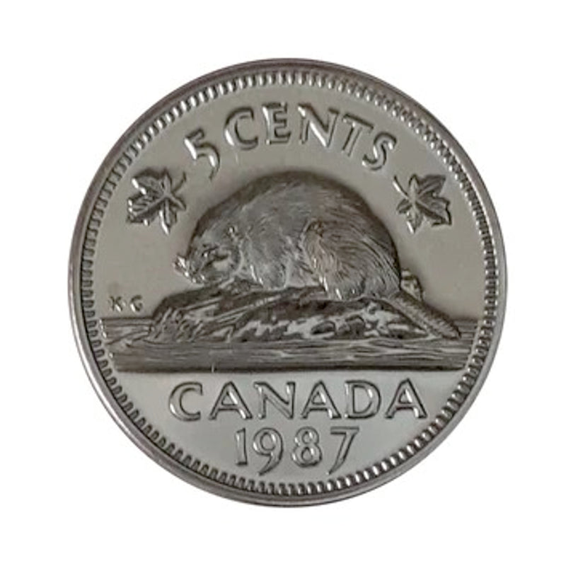 1987 Canada 5 Cents Specimen