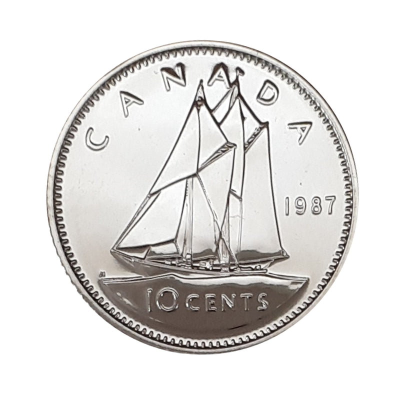 1987 Canada 10 Cents Specimen