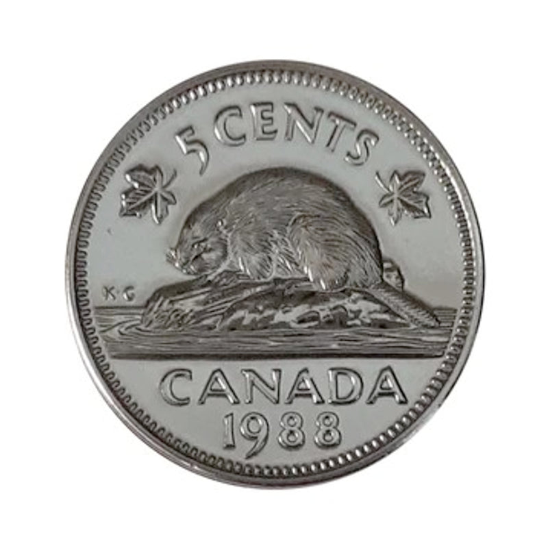 1988 Canada 5 Cents Specimen