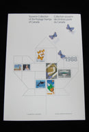 1988 Canada Stamp Collection SOUVENIR COLLECTION OF THE POSTAGE STAMPS OF CANADA