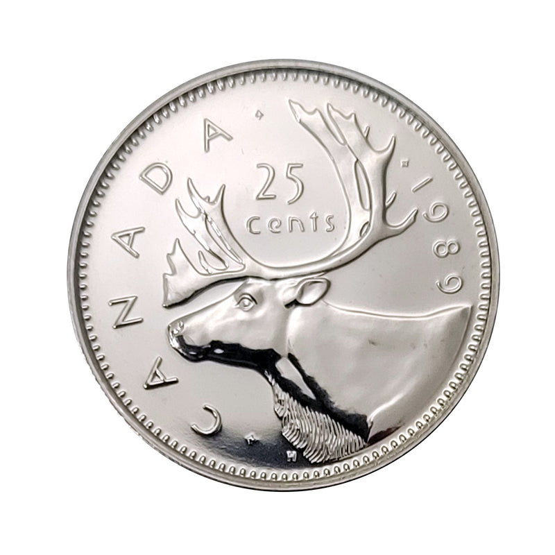 1989 Canada 25 Cents Proof Like