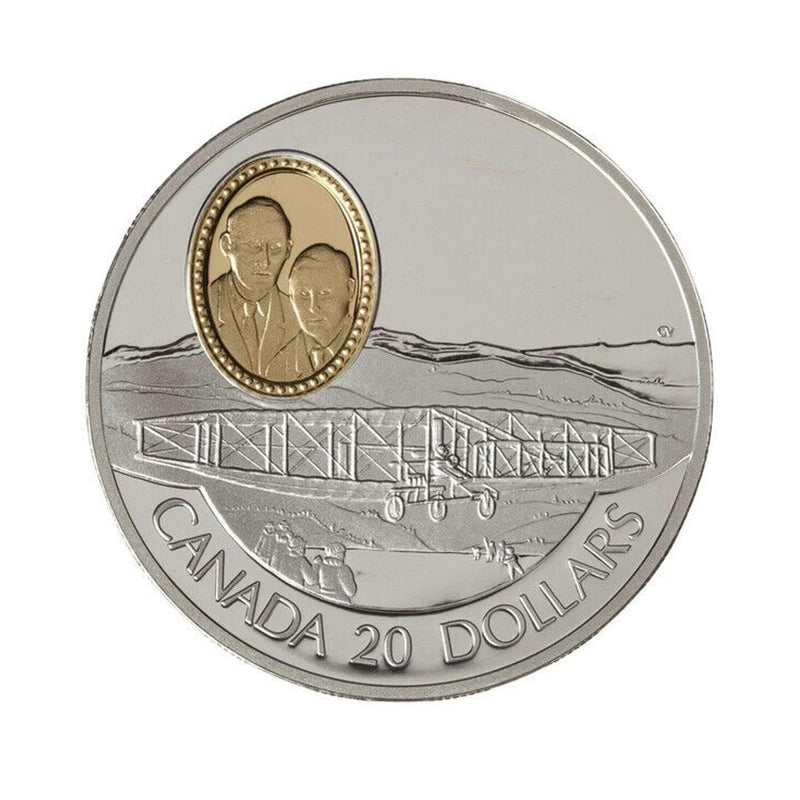 1991 Canada $20 Aviation Series I : A.E.A Silver Dart Sterling Silver Coin