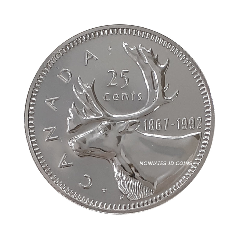 1992 Canada 25 Cents Specimen