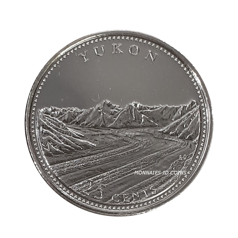 1992 Canada Yukon 25 Cents Proof Like