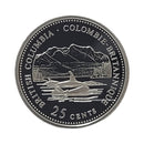1992 Canada  British Columbia 25 Cents Silver Proof
