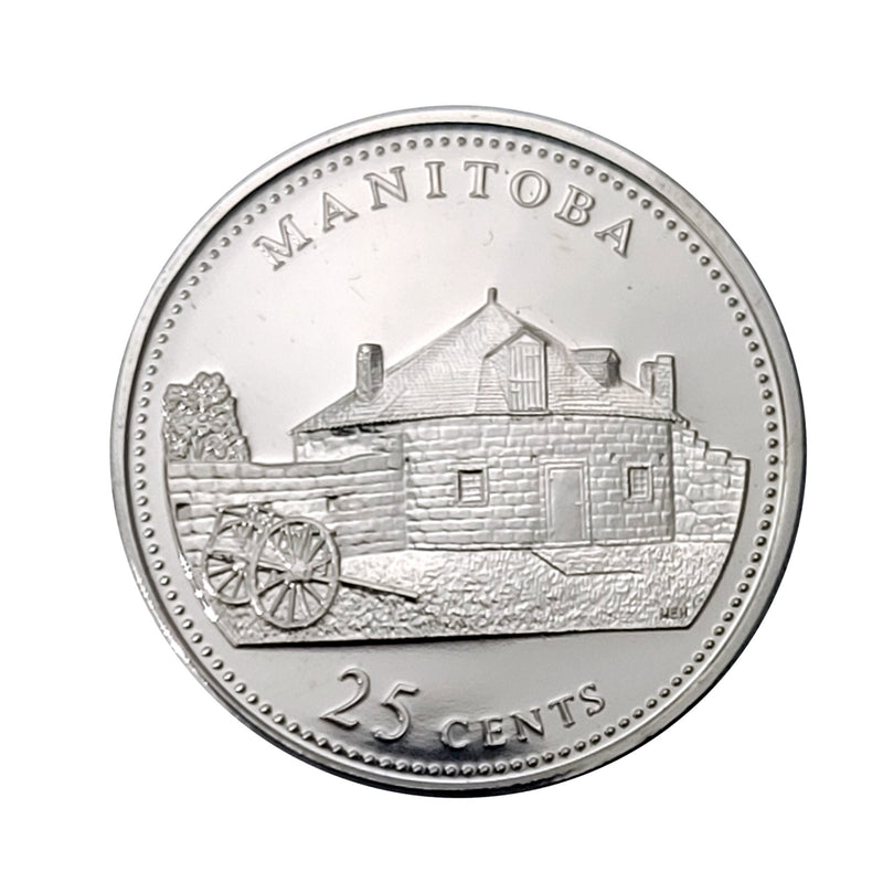 1992 Canada Manitoba 25 Cents Proof Like