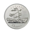 1992 Canada Ontario 25 Cents Proof Like