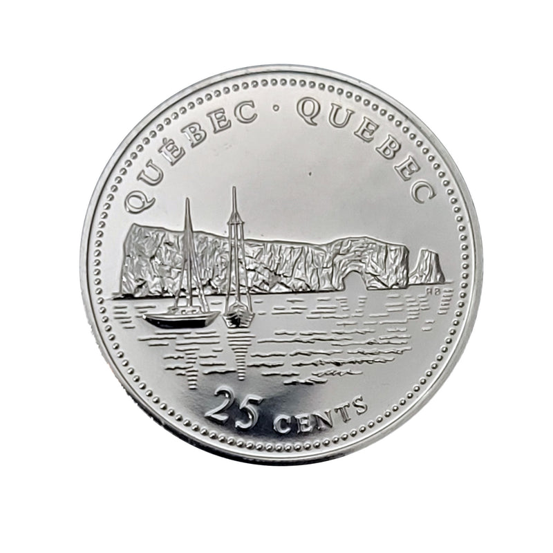 1992 Canada Quebec 25 Cents Proof Like