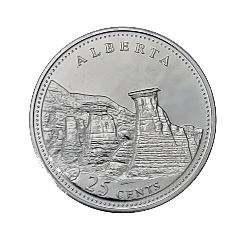 1992 Canada Alberta 25 Cents  Proof Like