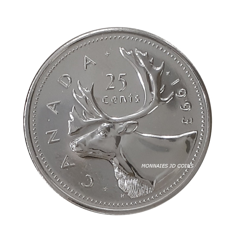 1993 Canada 25 Cents Specimen