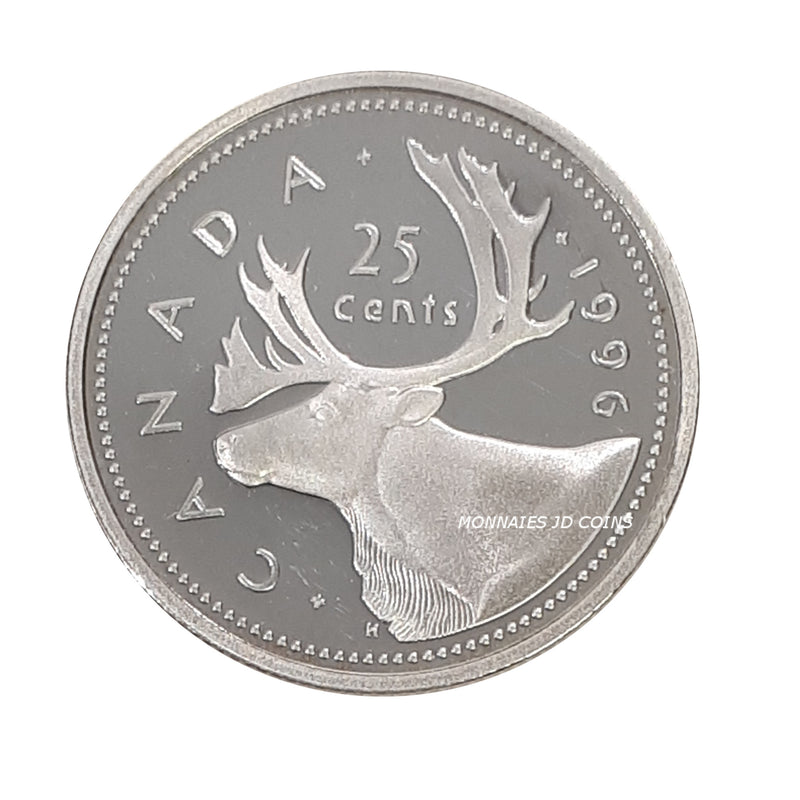 1996 Canada 25 Cents Sterling Silver Proof Coin