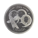 1999 Canada 25 Cents  Millenium January Silver Proof Coin