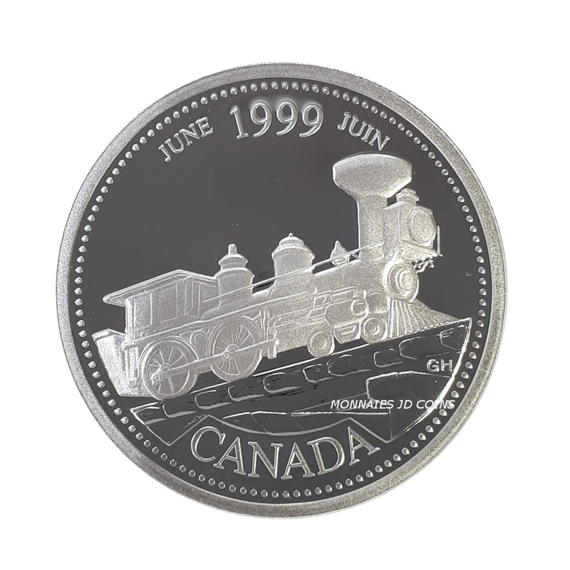 1999 Canada 25 Cents  Millenium June Silver Proof Coin