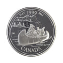 1999 Canada 25 Cents  Millenium May Silver Proof Coin