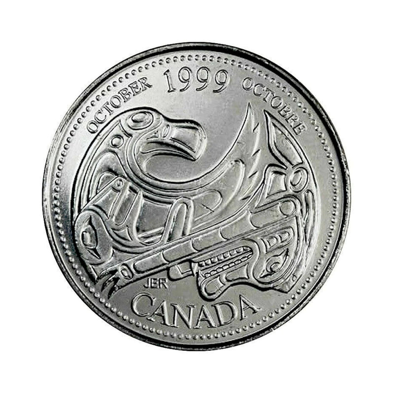 1999 Canada October 25 Cents BU (MS-63)