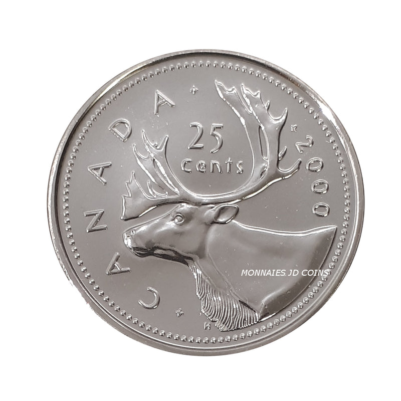 2000W Canada 25 Cents Proof Like Coin