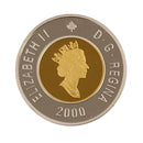 2000 Canada $2 Dollar Polar Bear Proof Silver Coin
