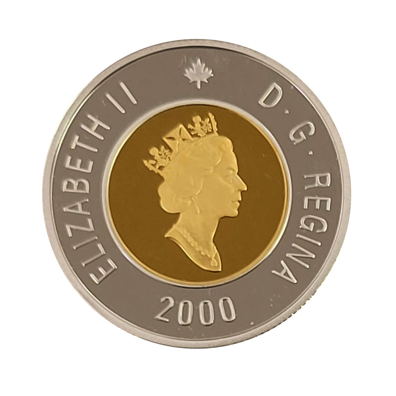 2000 Canada $2 Dollar Polar Bear Proof Silver Coin