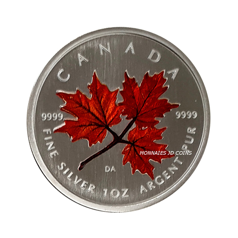 2001 Canada $5 Red Coloured Fine Silver Maple Leaf Coin (No Tax)