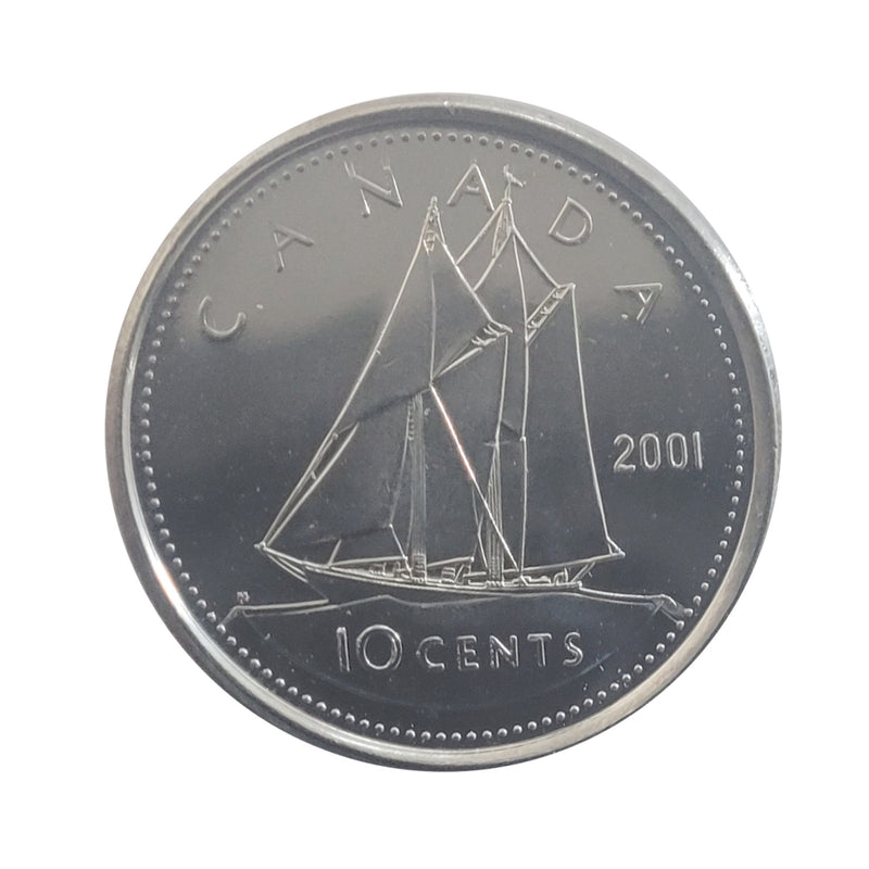 2001P Canada 10 Cents Brillant Uncirculated (MS-63)