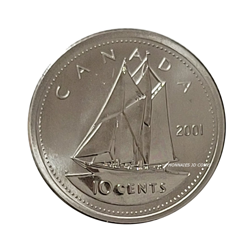 2001P Canada 10 Cents Specimen