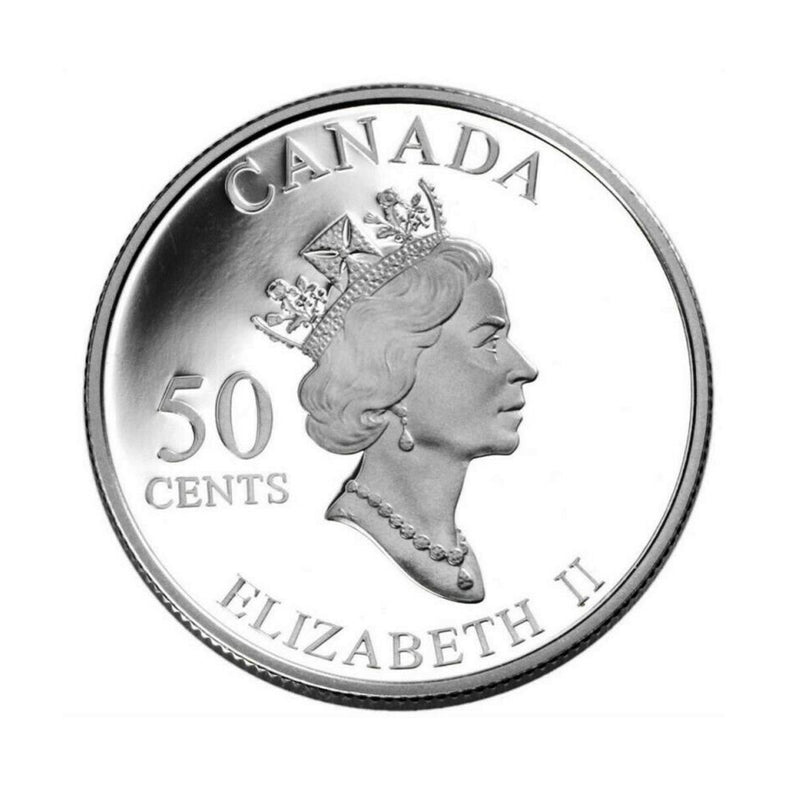 2002 Canada 50 Cents Golden Tulip Sterling Silver