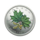 2002 Canada $5 Coloured Fine Silver Maple Leaf Coin (No Tax)