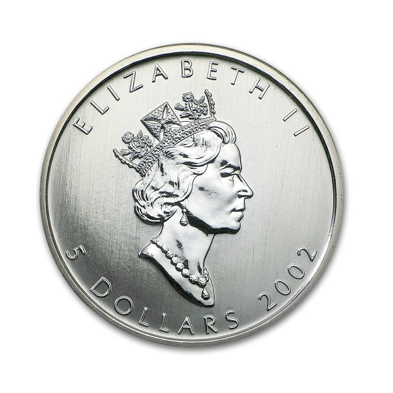 2002 Canada $5 Green Coloured Fine Silver Maple Leaf Coin (No Tax)
