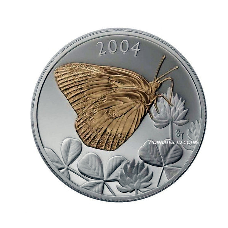 2004 Canada 50 cent Butterfly of Canada Clouded Sulphur Sterling Silver