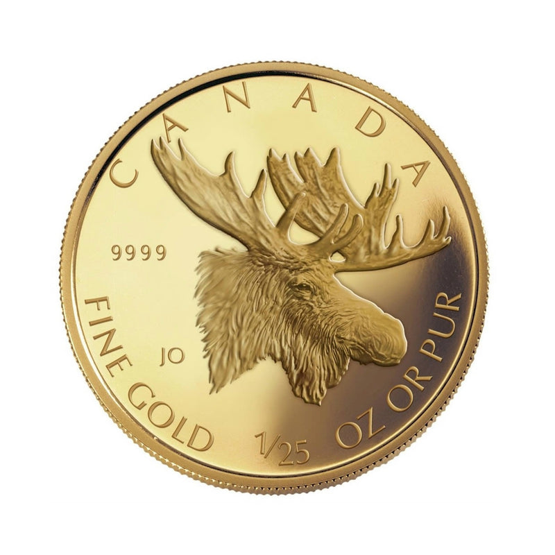 2004 Canada 50 Cent  Moose 1/25oz. 9999 Pure Gold (No Tax)