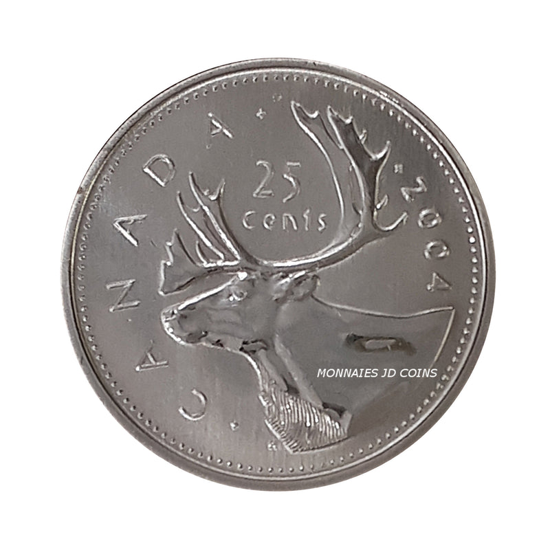 2004P Caribou Canada 25 Cents Specimen Coin