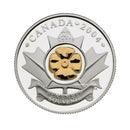2004 Canada Annuel Report With  25 Cent Silver Gold Plated Poppy
