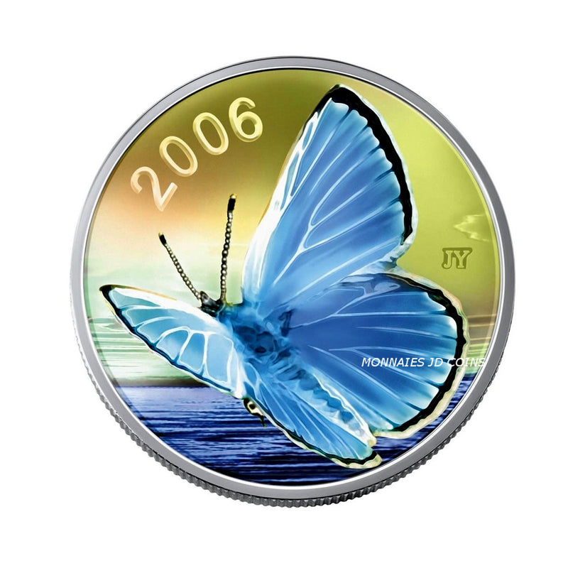 2006 Canada 50 cent Butterfly of Canada Silvery Blue Sterling Silver