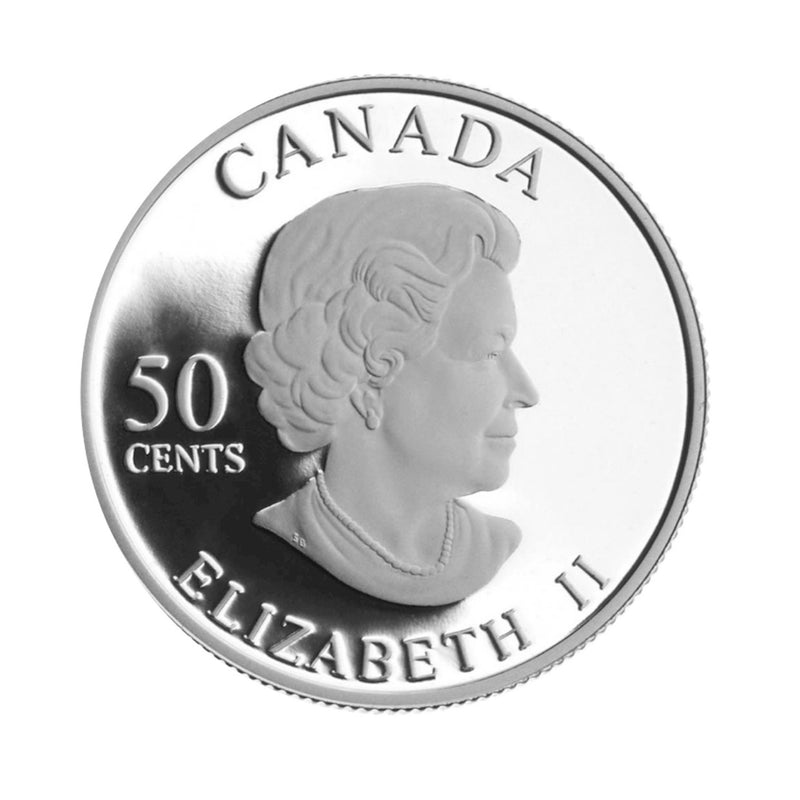 2005 Canada 50 Cents Golden Rose Sterling Silver