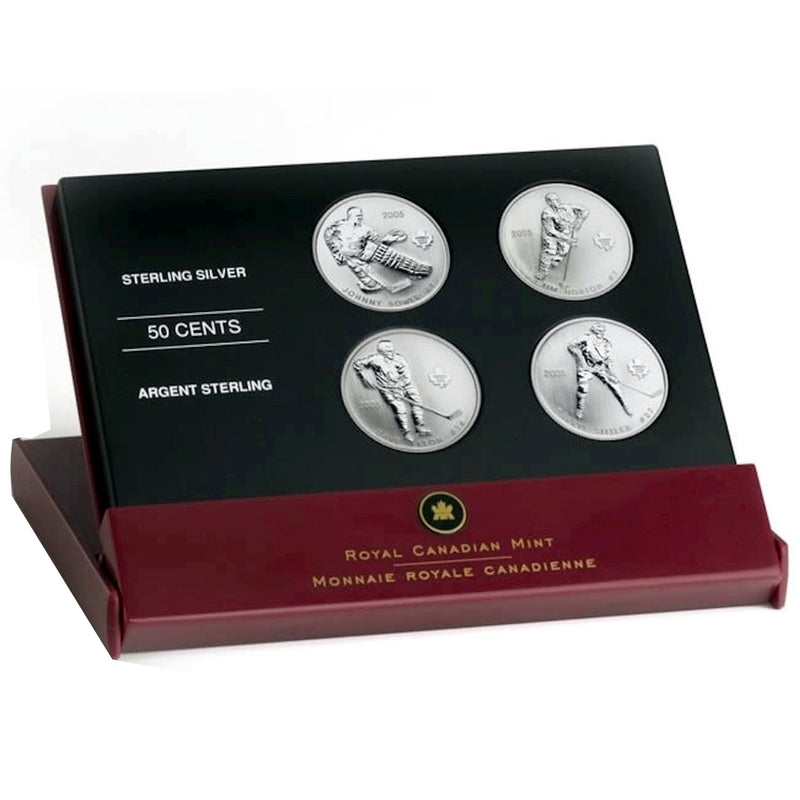 2005 Canada 50 Cents Canadian NHL Hockey Legends Toronto Maple Leafs Coin Set Sterling Silver