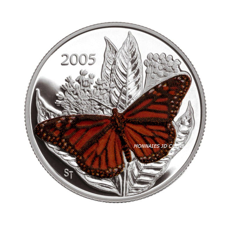 2005 Canada 50 cent Butterfly of Canada Monarch Sterling Silver