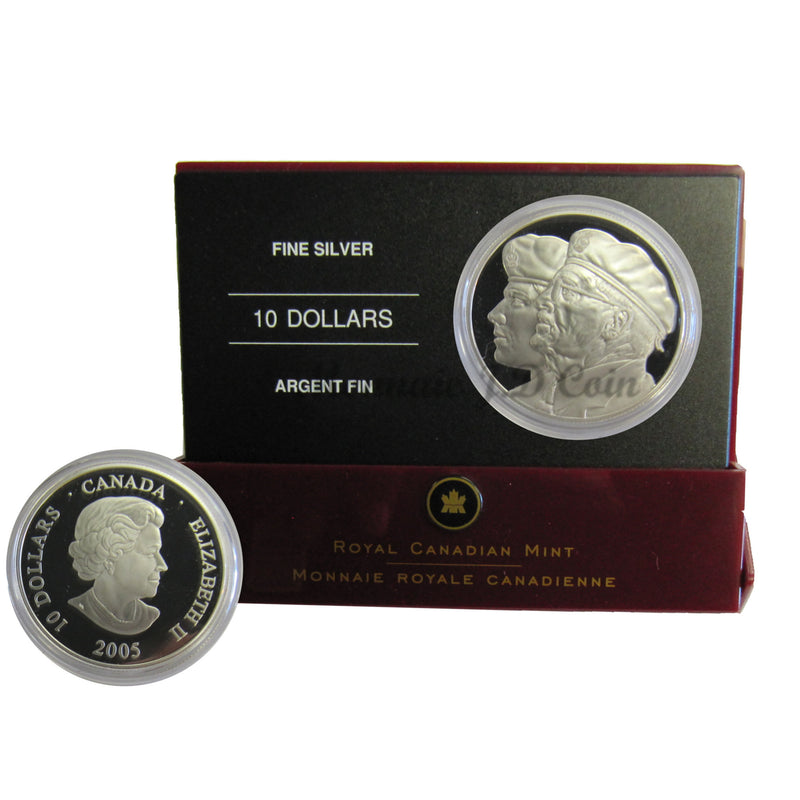 2005 Canada $10 Year Of The Veteran Fine Silver Coin  (No Tax)