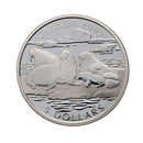 2005 Canada $5 Canadian Wildlife Series The Atlantic Walrus And Calf Fine Silver Coin & Stamps