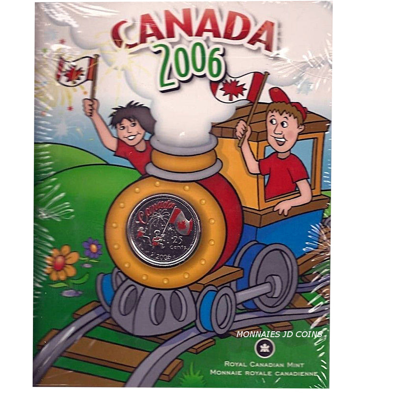 2006 Canada Day Coloured 25 Cents & Kids' Activity Set