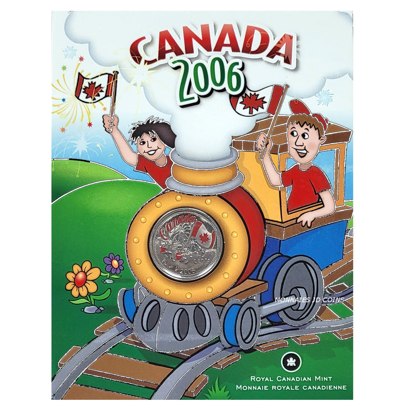 2006 Canada Day Coloured 25 Cents & Kids' Activity Set