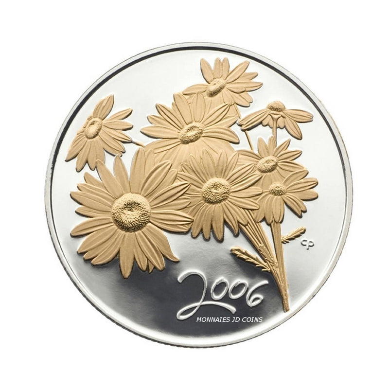 2006 Canada 50 Cents Golden Daisy Sterling Silver