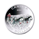 2006 Canada $30 Dog Sled Team Sterling Silver Coin