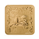 2006 Canada $3 Square Sterling Silver Coin: The Beaver (lightly toned)