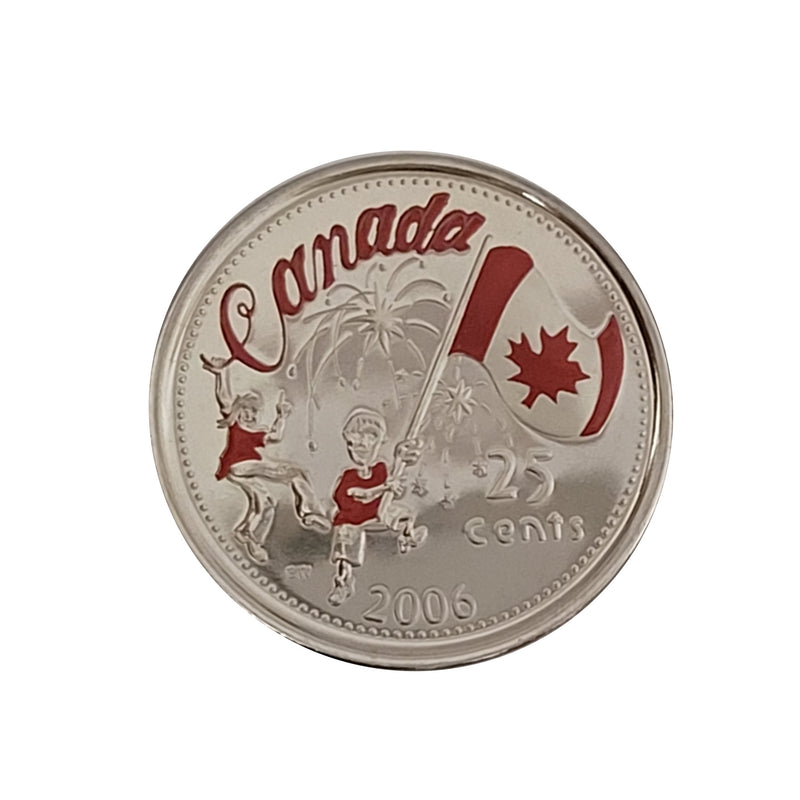 2006 Canada Day Coloured 25 Cents & Kids' Activity Set