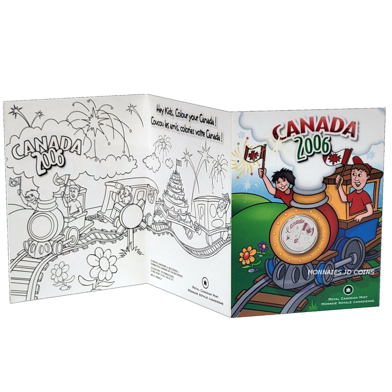 2006 Canada Day Coloured 25 Cents & Kids' Activity Set