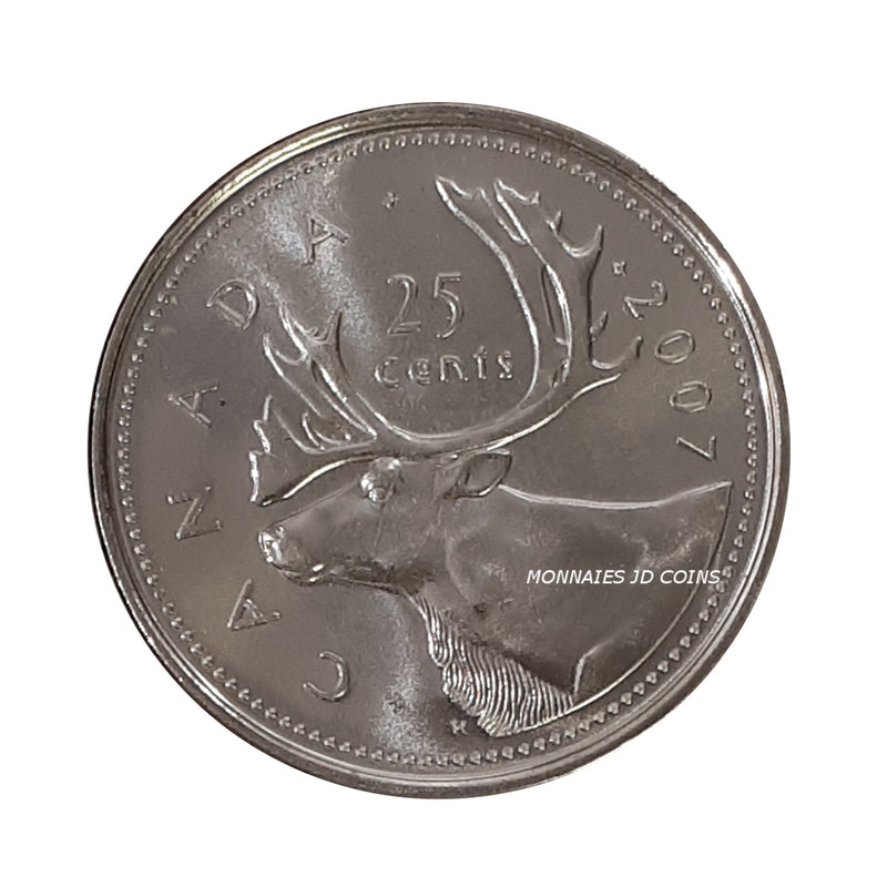 2007 Canada Caribou 25 Cents (MS-65)