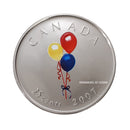 2007 Canada 25 Cents Birthday Coloured Brilliant Coin
