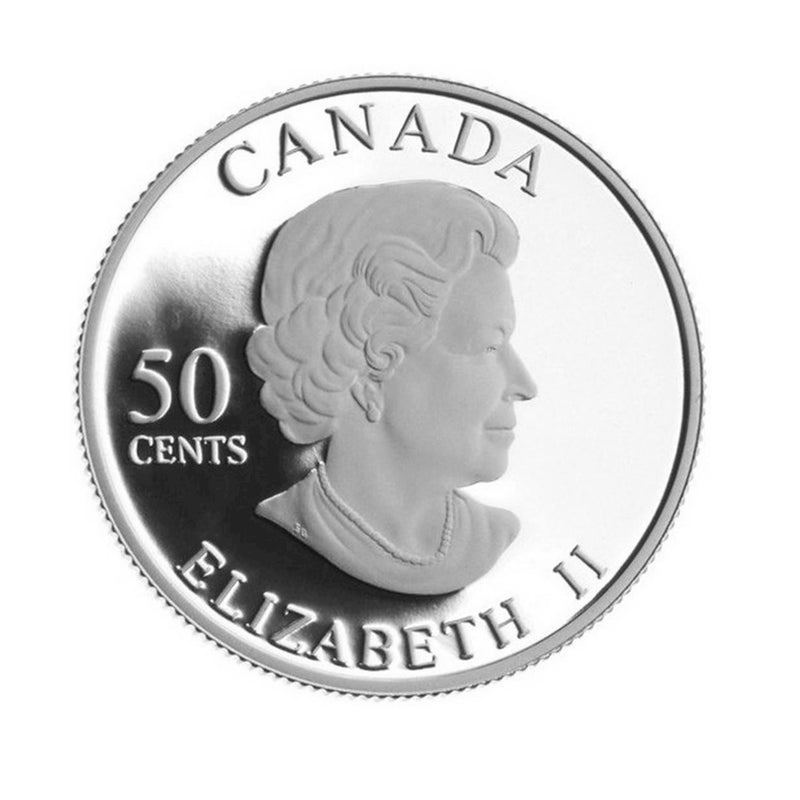 2007 Canada 50 Cents Golden Forget-Me-Not Sterling Silver